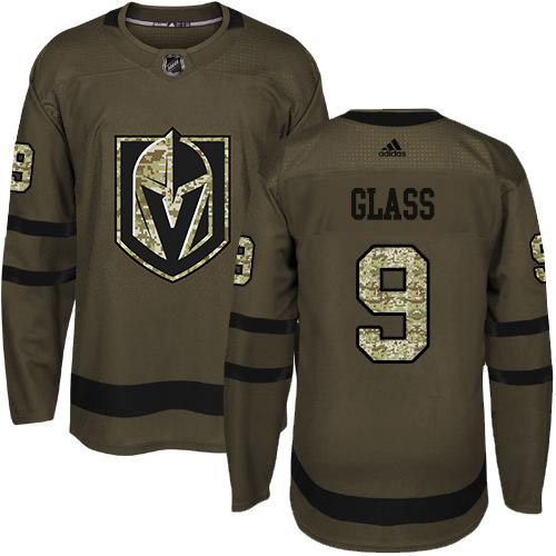 Men Adidas Golden Knights #9 Cody Glass Green Salute to Service Stitched NHL Jersey